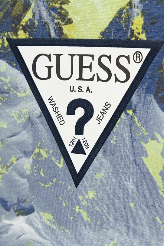 Chłopiec Guess longsleeve bawełniany dziecięcy N5BI03.I3Z14.9BYA granatowy