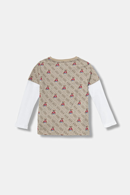 Guess longsleeve bawełniany dziecięcy N5BI03.I3Z14.9BYA beżowy AW25