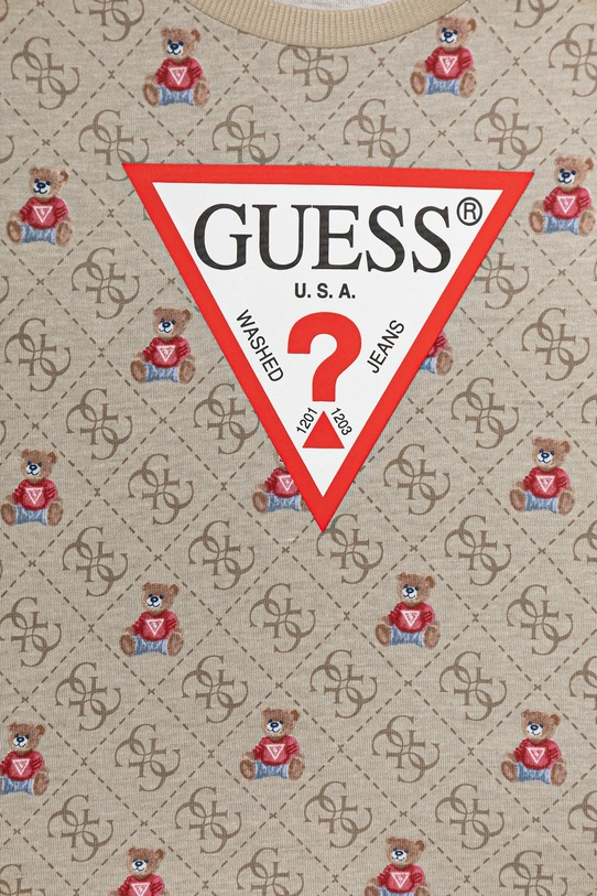 Chłopiec Guess longsleeve bawełniany dziecięcy N5BI03.I3Z14.9BYA beżowy