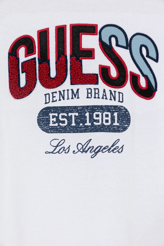Chłopiec Guess longsleeve bawełniany dziecięcy N5BI06.I3Z14.9BYA biały