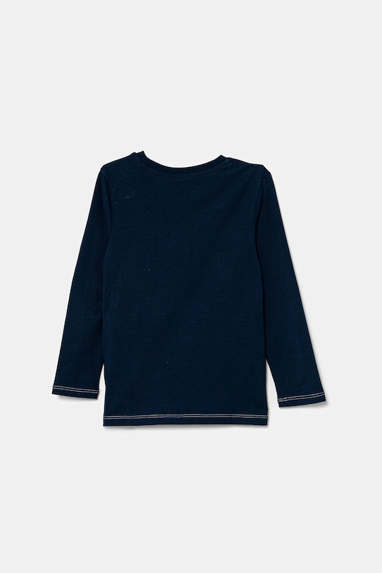 Detská bavlnená košeľa s dlhým rukávom Guess N5BI06.I3Z14.9BYA tmavomodrá AW25