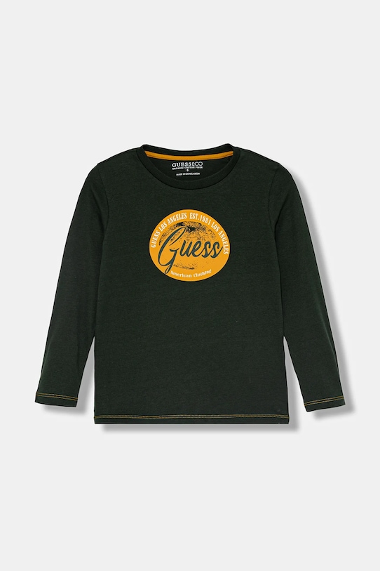 Guess longsleeve in cotone bambino/a prodotto per bambini verde N5BI11.I3Z14.9BYA