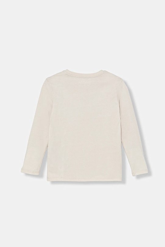 Guess longsleeve bawełniany dziecięcy N5BI13.I3Z14.9BYA beżowy AW25