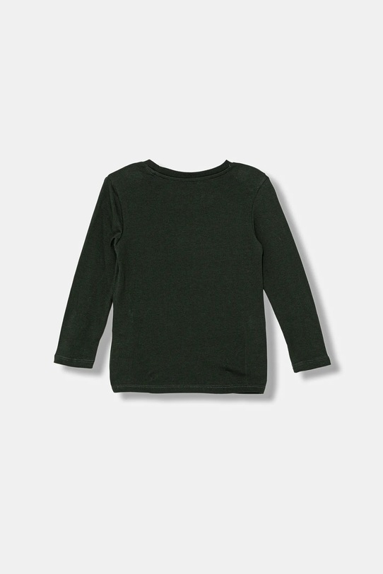Guess longsleeve din bumbac pentru copii N5BI13.I3Z14.9BYA verde AW25