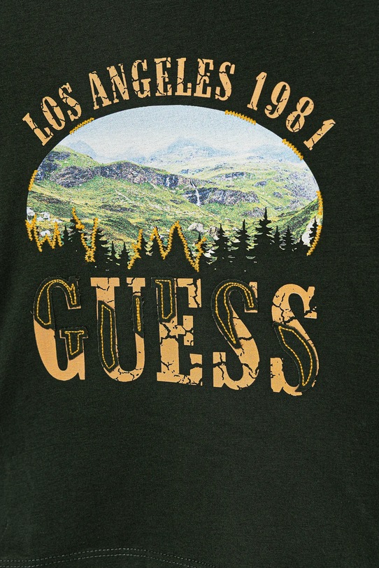 Băieți Guess longsleeve din bumbac pentru copii N5BI13.I3Z14.9BYA verde