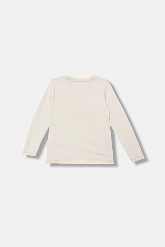 Guess longsleeve bawełniany dziecięcy N5BI14.I3Z14.9BYA beżowy AW25