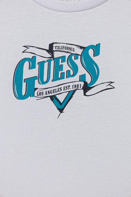 Chłopiec Guess longsleeve bawełniany dziecięcy N5BI18.I3Z14.9BYA biały