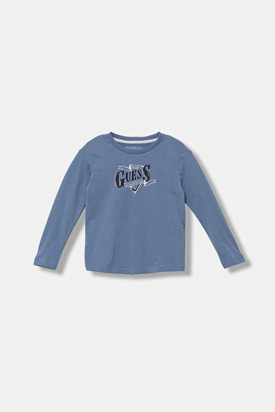 Guess longsleeve din bumbac pentru copii print albastru N5BI18.I3Z14.9BYA