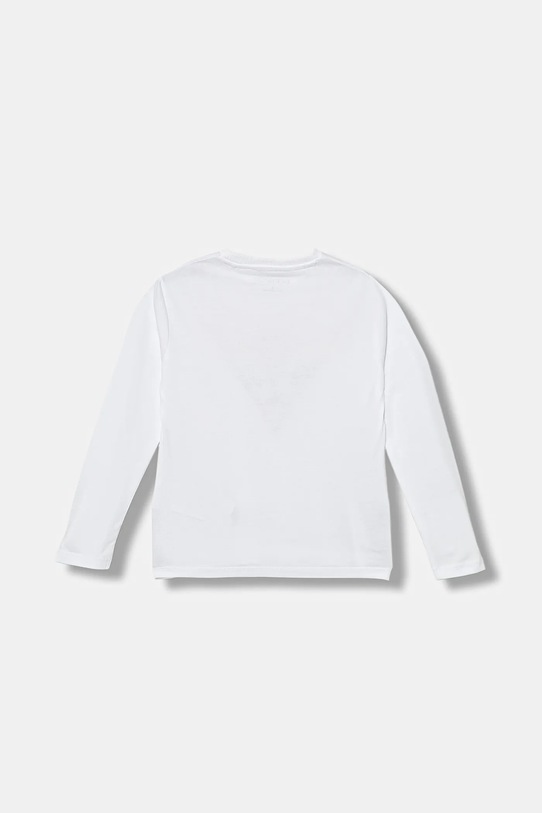 Guess longsleeve din bumbac pentru copii N5BI21.I3Z14.9BYA alb AW25