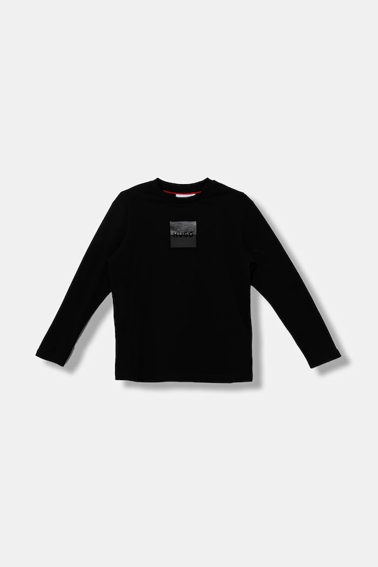 HUGO longsleeve din bumbac pentru copii imprimeu negru G00437.114.150