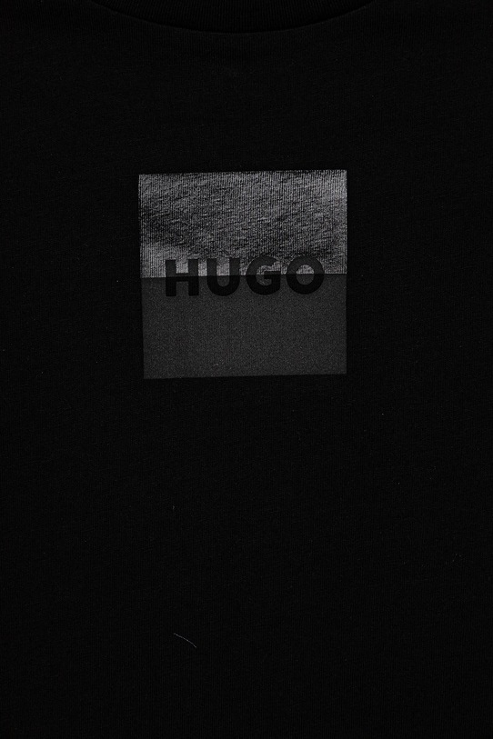 Fiú HUGO gyerek pamut hosszú ujjú felső G00437.114.150 fekete