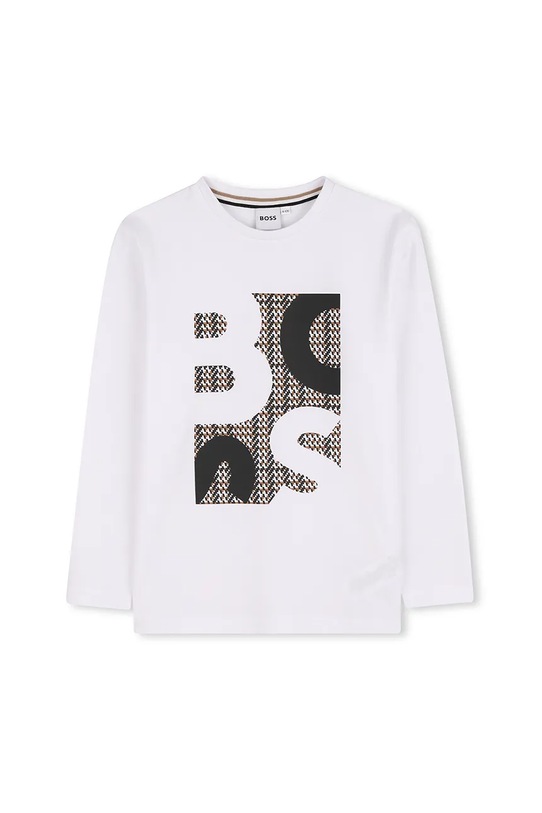 Παιδικό μακρυμάνικο BOSS J52362.162.102 λευκό AW25