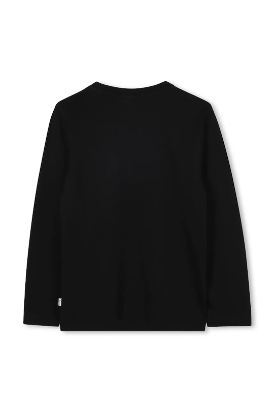 BOSS longsleeve bawełniany dziecięcy J52364.102.108 czarny AW25