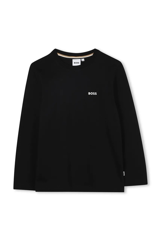 BOSS longsleeve din bumbac pentru copii print negru J52364.162.174
