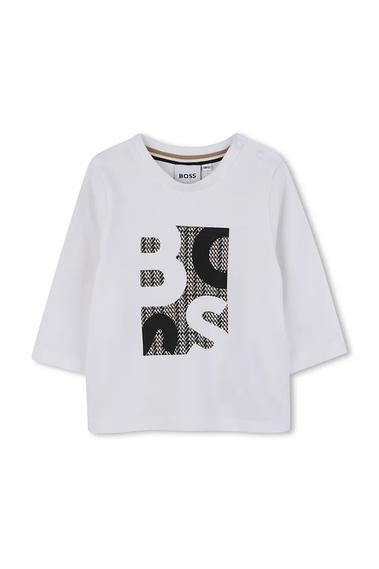 BOSS longsleeve din bumbac pentru copii print alb J52472.86.94