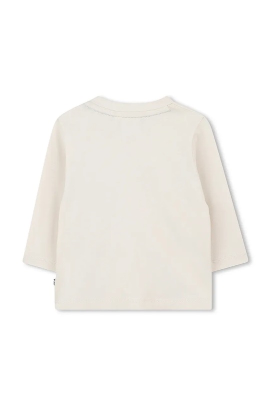 BOSS longsleeve bawełniany niemowlęcy J52473.74.81 beżowy AW25