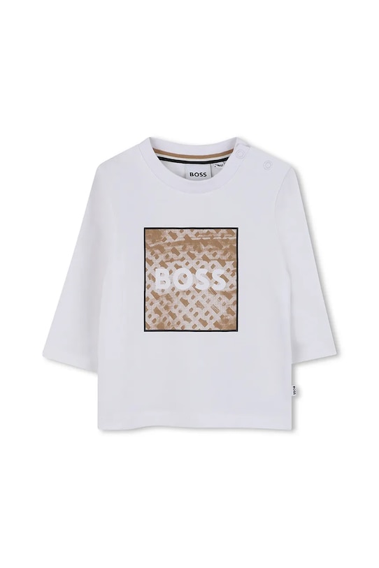 Detské bavlnené tričko BOSS bavlna biela J52715.86.94