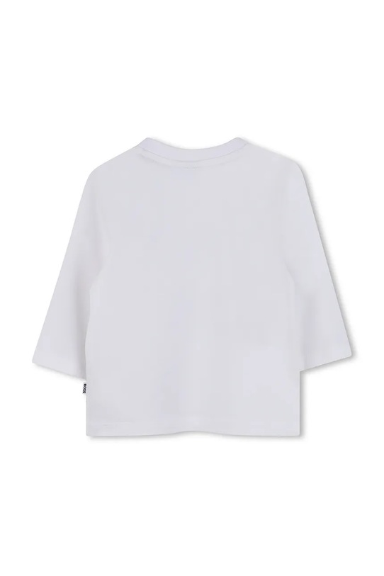 Μωρό βαμβακερό μπλουζάκι BOSS J52715.86.94 λευκό AW25