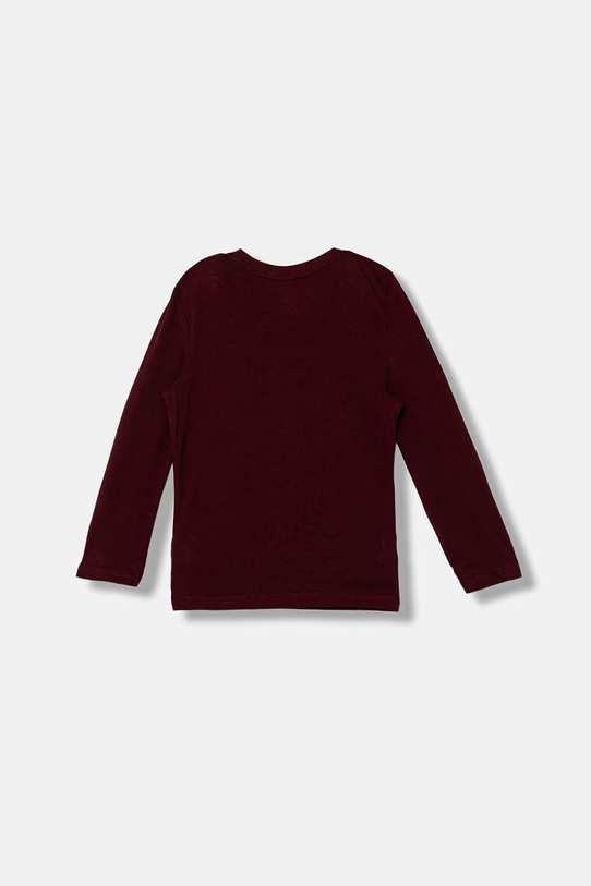 Tommy Hilfiger longsleeve din bumbac pentru copii 2-pack UB0UB00309.9BYA burgundia AW25