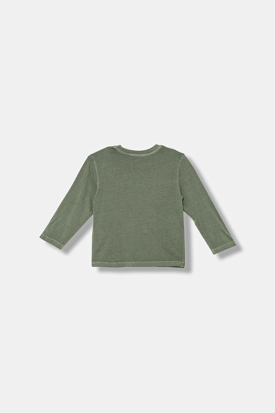 United Colors of Benetton longsleeve bawełniany dziecięcy 3PCMG10K6.P.seasonal zielony AW25