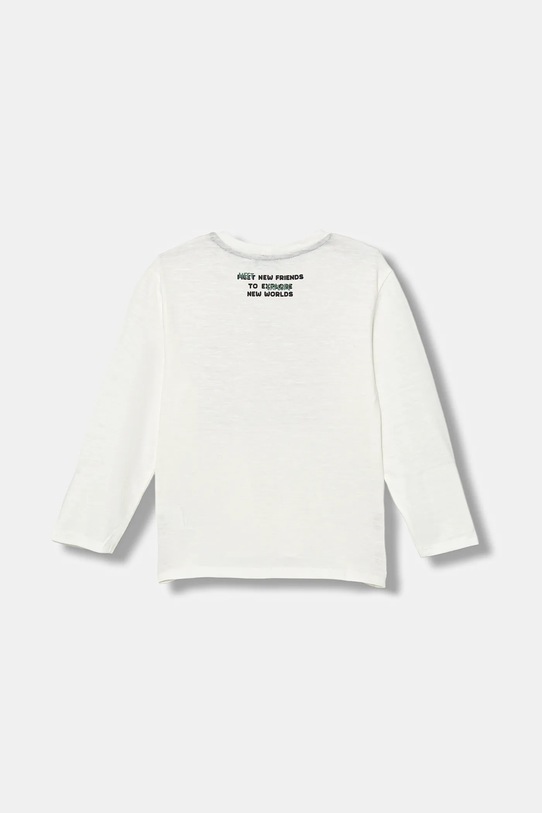 United Colors of Benetton longsleeve bawełniany dziecięcy 3TAMG10KM.P.seasonal biały AW25
