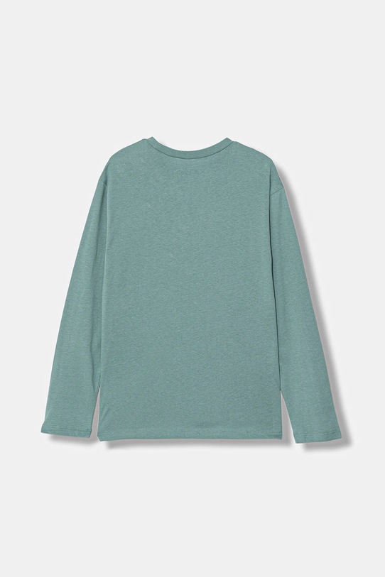 United Colors of Benetton longsleeve bawełniany dziecięcy 35RYC10QQ.G.seasonal turkusowy AW25