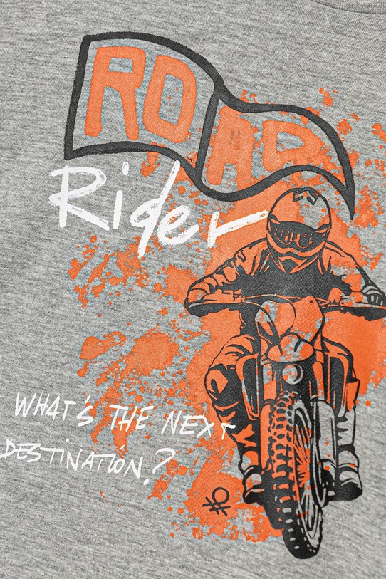 CHLAPEC Dětské bavlněné tričko s dlouhým rukávem United Colors of Benetton 35RYC10QQ.G.seasonal šedá