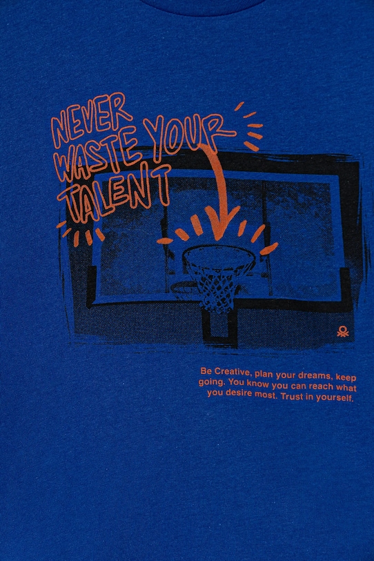 Αγορίστικα Παιδικό βαμβακερό μακρυμάνικο United Colors of Benetton 35RYC10QQ.G.seasonal μπλε