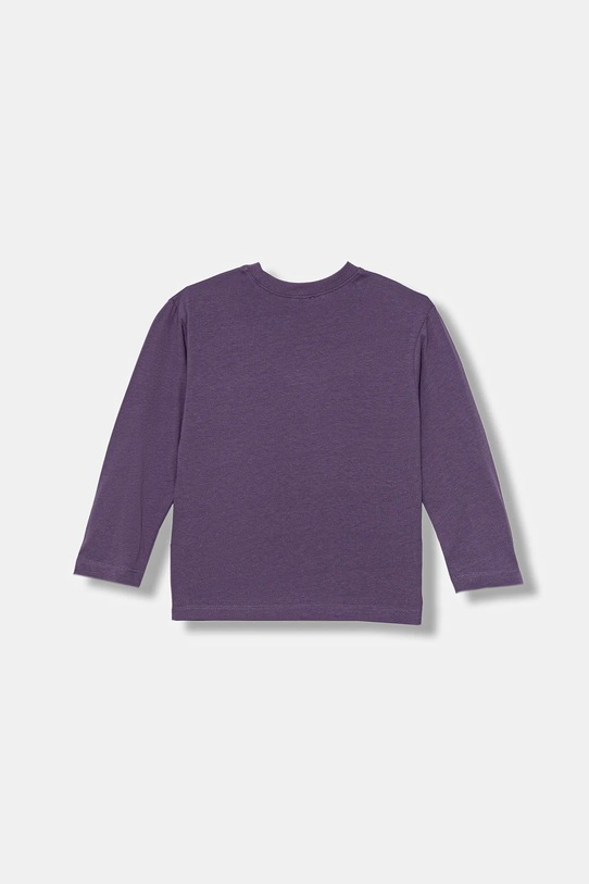 United Colors of Benetton longsleeve bawełniany dziecięcy 35RYG10K4.P.seasonal fioletowy AW25