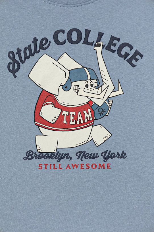 CHLAPEC Dětské bavlněné tričko s dlouhým rukávem United Colors of Benetton 35RYG10K4.P.seasonal modrá