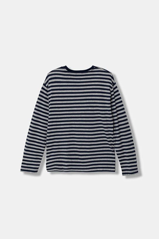 United Colors of Benetton longsleeve bawełniany dziecięcy 3FNLC10QB.G.seasonal granatowy AW25