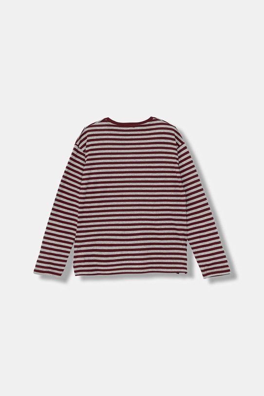 United Colors of Benetton longsleeve bawełniany dziecięcy 3FNLC10QB.G.seasonal bordowy AW25