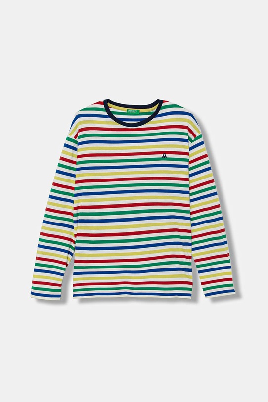 United Colors of Benetton longsleeve bawełniany dziecięcy wzorzyste multicolor 3FNLC10QB.G.seasonal