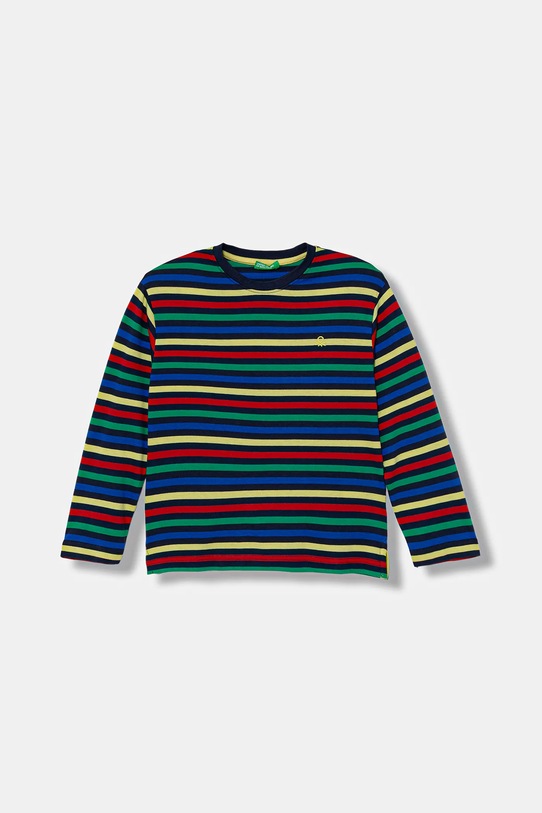 Дитячий бавовняний лонгслів United Colors of Benetton бавовна барвистий 3FNLC10QB.G.seasonal