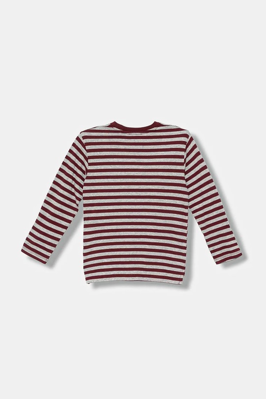Dětské bavlněné tričko s dlouhým rukávem United Colors of Benetton 3FNLG10K9.P.seasonal burgundské AW25