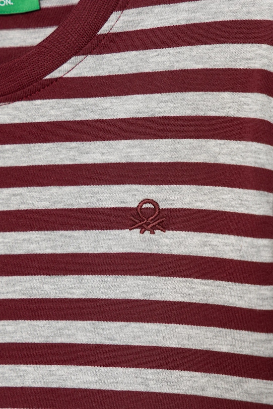 CHLAPEC Dětské bavlněné tričko s dlouhým rukávem United Colors of Benetton 3FNLG10K9.P.seasonal burgundské