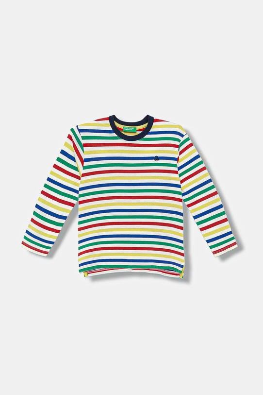 United Colors of Benetton longsleeve bawełniany niemowlęcy wzorzyste multicolor 3FNLG10K9.P.seasonal