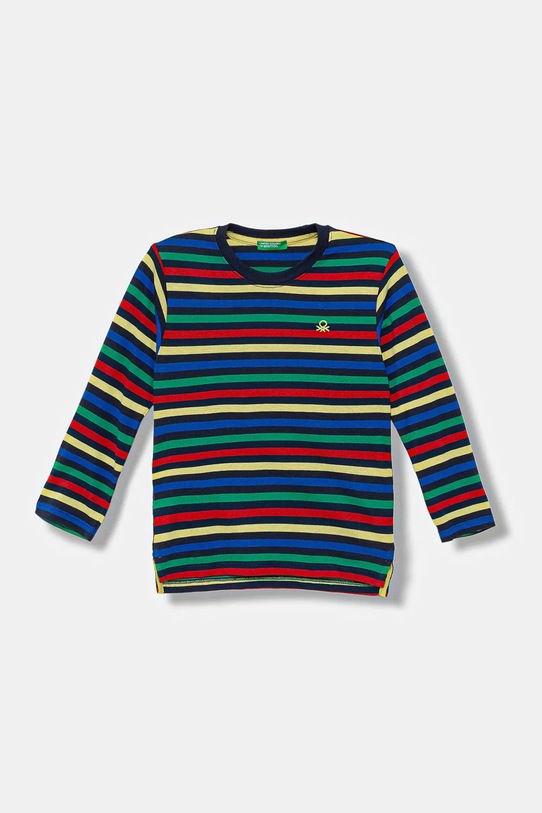 United Colors of Benetton longsleeve bawełniany niemowlęcy wzorzyste multicolor 3FNLG10K9.P.seasonal