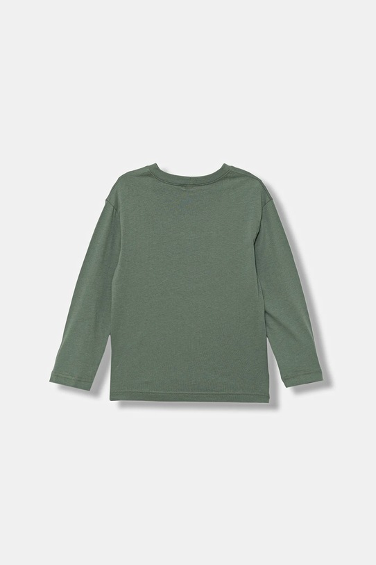 United Colors of Benetton longsleeve bawełniany dziecięcy 3I1XC10DB.G.Season.9BYA zielony AW25