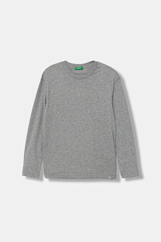 United Colors of Benetton longsleeve bawełniany dziecięcy okrągły szary 3I1XC10DB.G.Reprop.9BYA