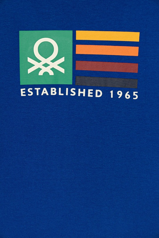 Chłopiec United Colors of Benetton longsleeve bawełniany dziecięcy 3I1XC10JN.G.reproposed niebieski