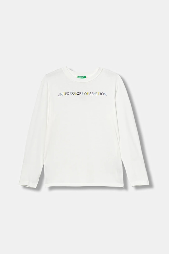 Παιδικό βαμβακερό μακρυμάνικο United Colors of Benetton στάμπα λευκό 3I1XC10Q3.G.seasonal