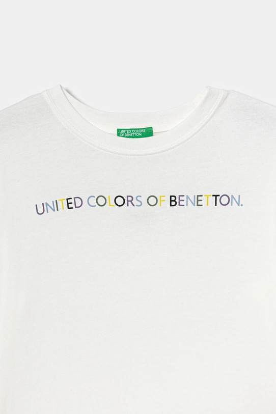 Chłopiec United Colors of Benetton longsleeve bawełniany dziecięcy 3I1XC10Q3.G.seasonal biały