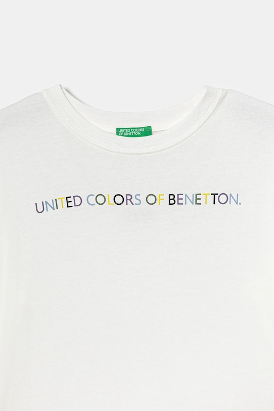 Αγορίστικα Παιδικό βαμβακερό μακρυμάνικο United Colors of Benetton 3I1XC10Q3.G.seasonal λευκό