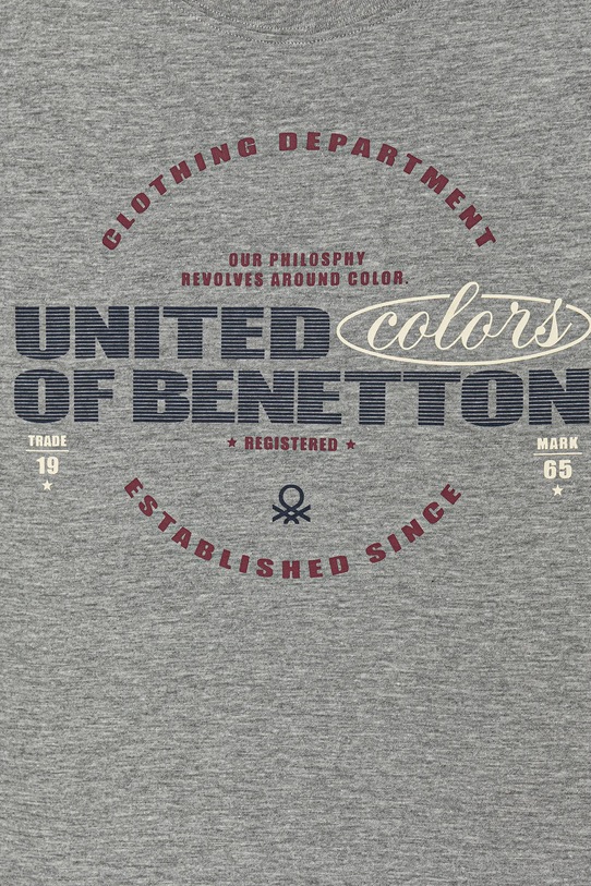 Chłopiec United Colors of Benetton longsleeve bawełniany dziecięcy 3I1XC10Q3.G.seasonal szary