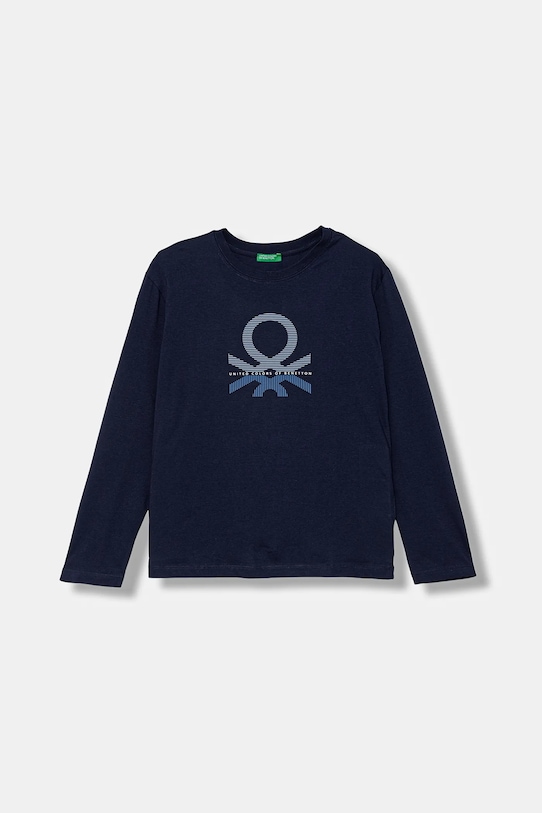 Παιδικό βαμβακερό μακρυμάνικο United Colors of Benetton στάμπα σκούρο μπλε 3I1XC10Q3.G.seasonal