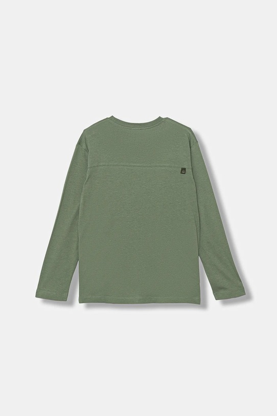 Dětské bavlněné tričko s dlouhým rukávem United Colors of Benetton 3I1XC10QS.G.seasonal zelená AW25