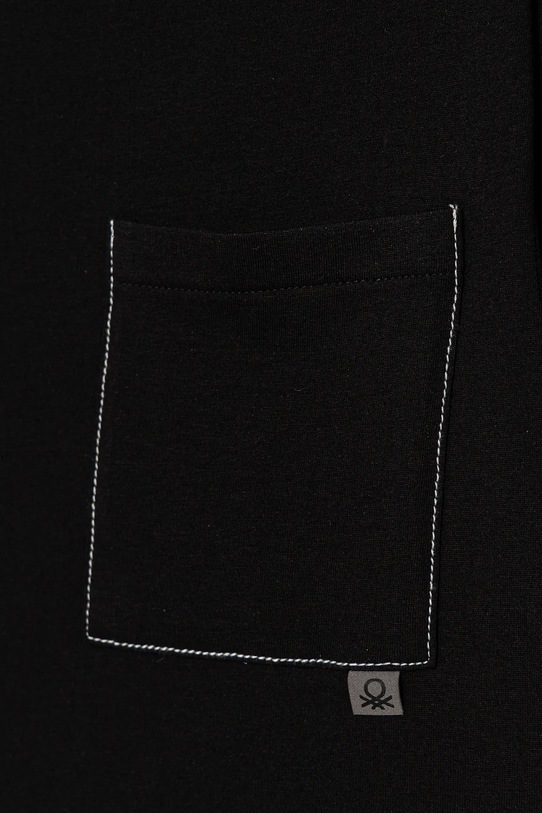 Băieți United Colors of Benetton longsleeve din bumbac pentru copii 3I1XC10QS.G.seasonal negru