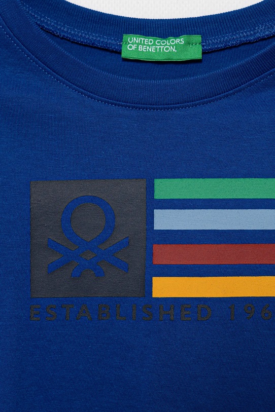 Chłopiec United Colors of Benetton longsleeve bawełniany dziecięcy 3I1XG10F2.P.reproposed niebieski