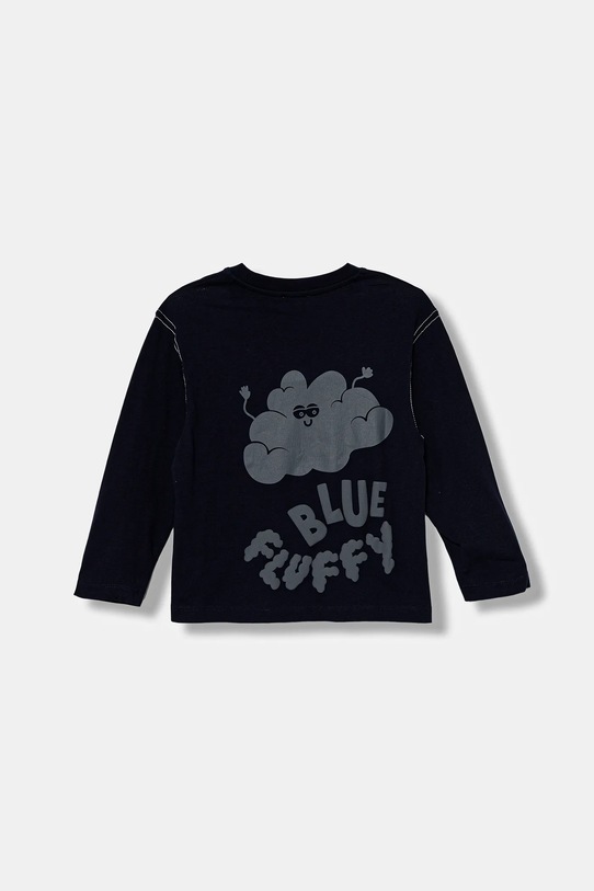Дитячий бавовняний лонгслів United Colors of Benetton бавовна темно-синій 3I1XG10KR.P.seasonal